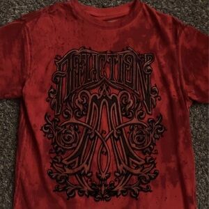 Y2K RED AFFLICTION T-SHIRT Size M RARE